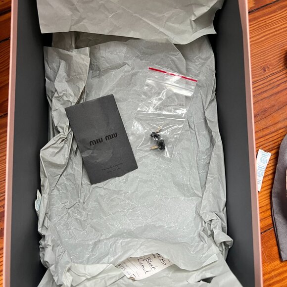 vintage Miu Miu black patent peep toe wedges size 37 Brand New NIB - Picture 10 of 11